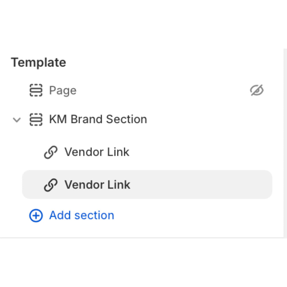 Shopify - Brand / Vendor Section