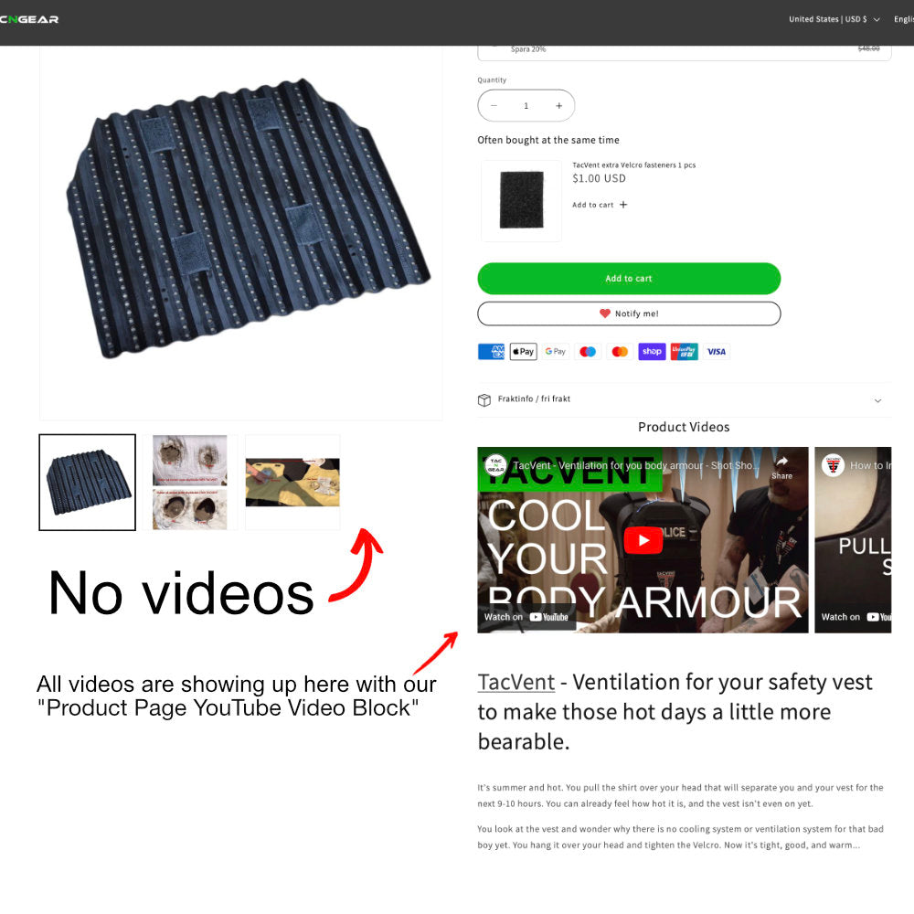 Shopify - Hide YouTube videos from Media Gallery