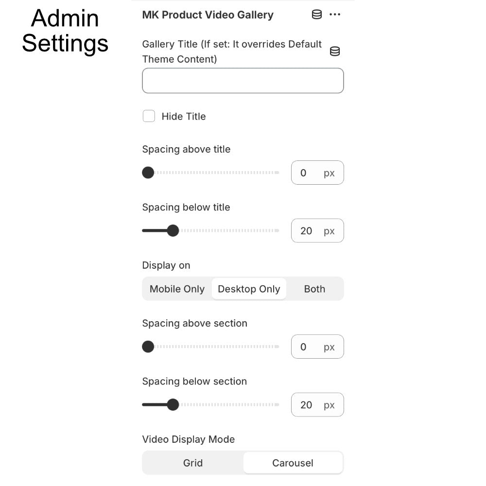 Shopify - Product Page YouTube Video Block