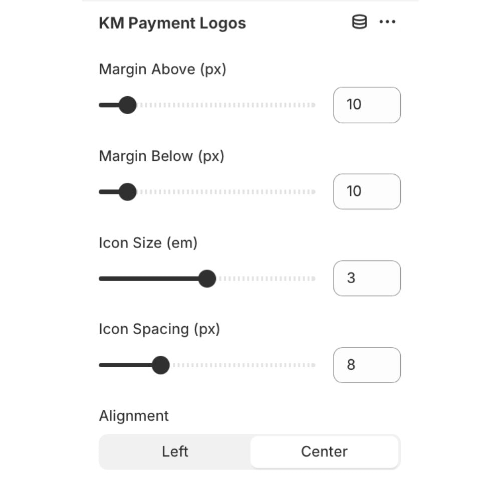 Shopify -Payment Methods Icons on Product Pages